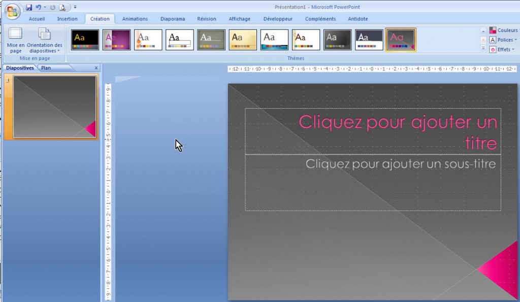 Ruban Création thème Verve