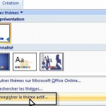 PowerPoint enregistrer un nouveau thème personalisé
