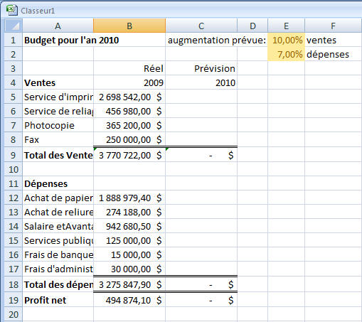 Excel_méthode efficace pour travailler des variables