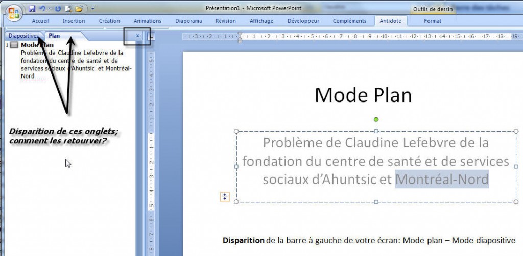 Menu principal PowerPoint